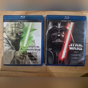 Stars Wars episodes I to VI on both blu-ray and dvd, great condition